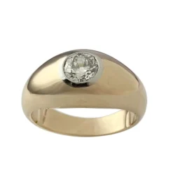 Solitaire d'occasion or 750 2 tons diamant