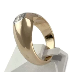 Solitaire d'occasion or 750 2 tons diamant
