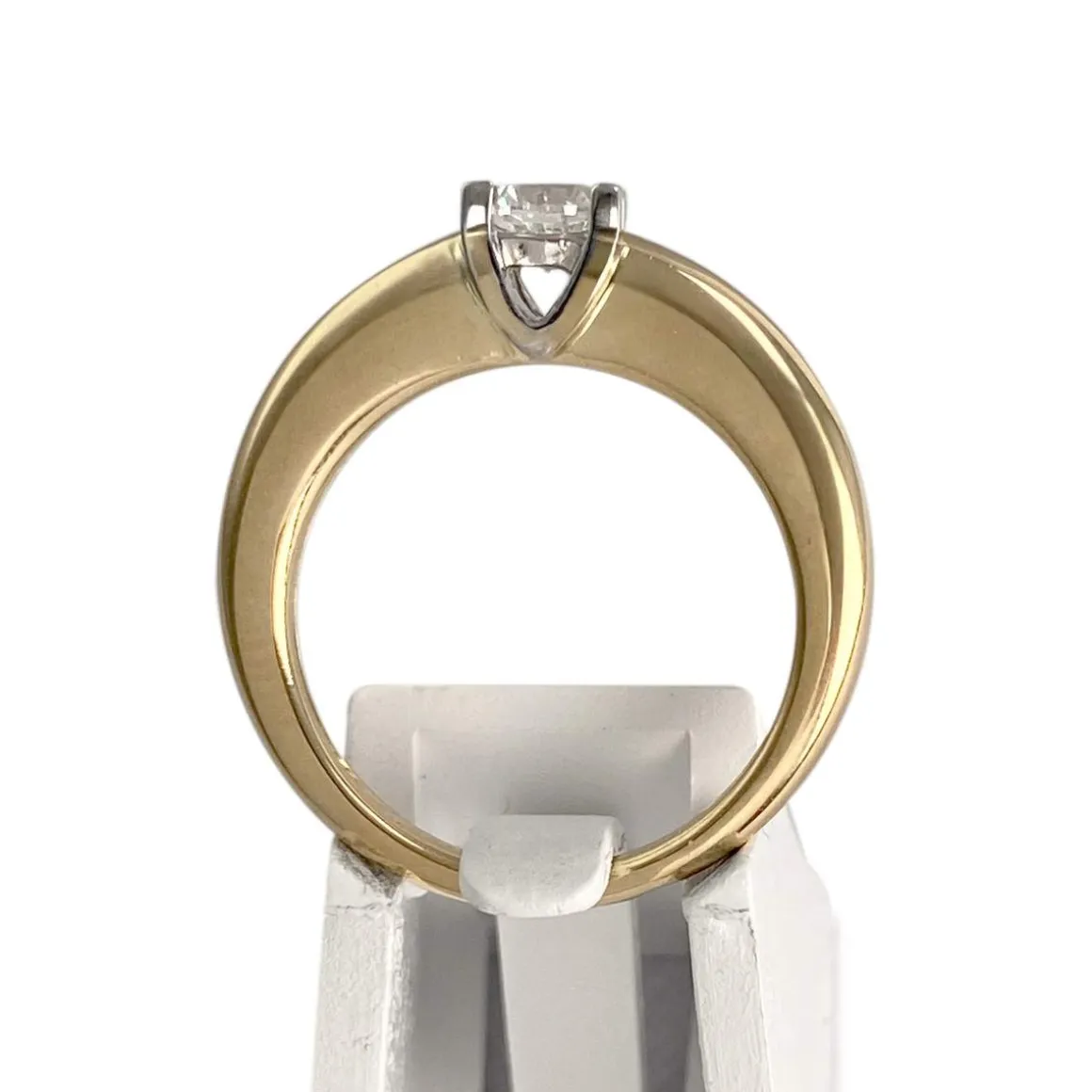 Solitaire d'occasion or 750 2 tons diamant