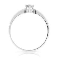 Solitaire or 750 blanc diamant 0,2 carat