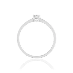 Solitaire or blanc 750 diamant 0.23 carat h/si
