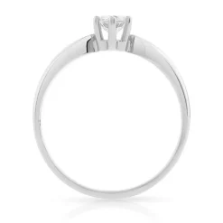 Solitaire or 750 blanc diamant 0,3 carat