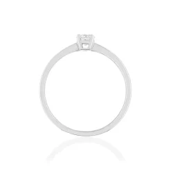 Solitaire or blanc 750 diamant 0.29 carat H/P1