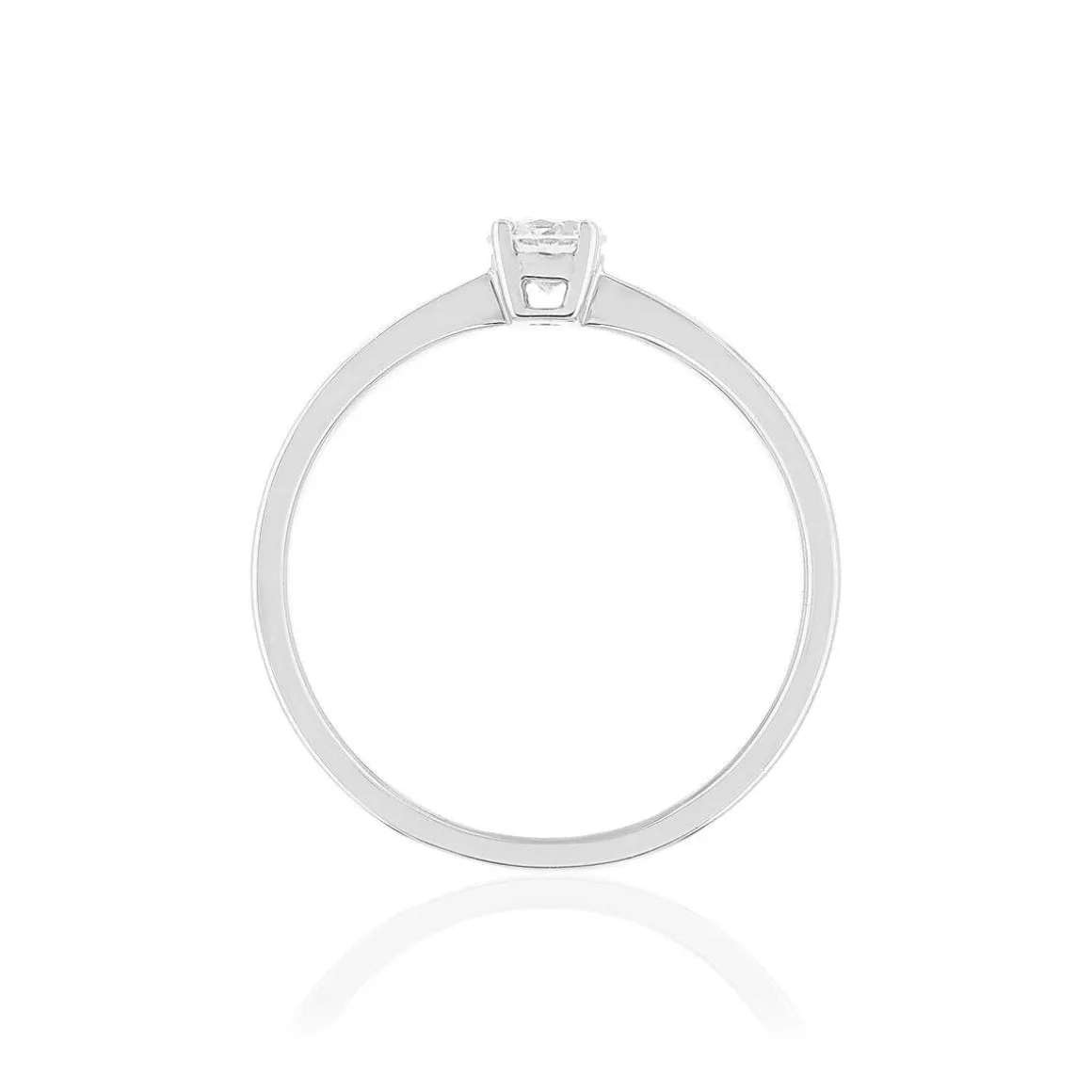 Solitaire or blanc 750 diamant 0.29 carat H/P1