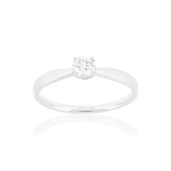 Solitaire or blanc 750 diamant 0.29 carat H/P1