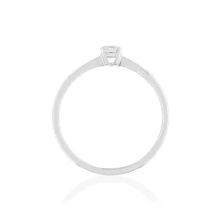 Solitaire or blanc 750 diamant 0.18 carat H/P1