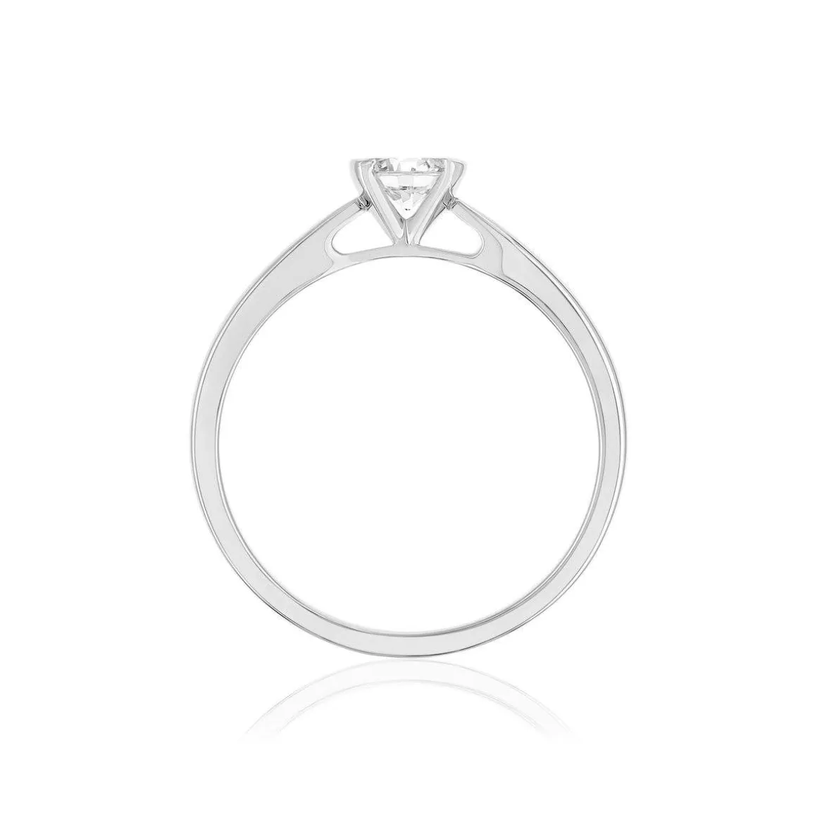 Solitaire or 750 blanc diamant HP1 0.25 carat