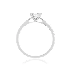 Solitaire or 750 blanc diamant HP1 0.4 carat