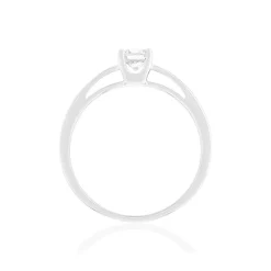 Solitaire or 750 blanc diamant HP1 0.4 carat