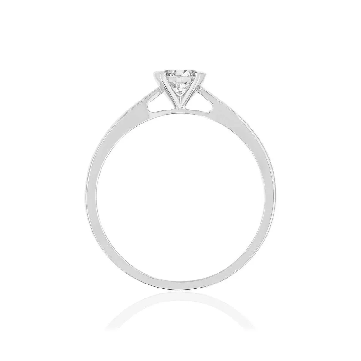 Solitaire or 750 blanc diamant HP1 0.3 carat