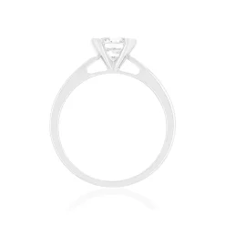 Solitaire or 750 blanc diamant HP1 0.8 carat