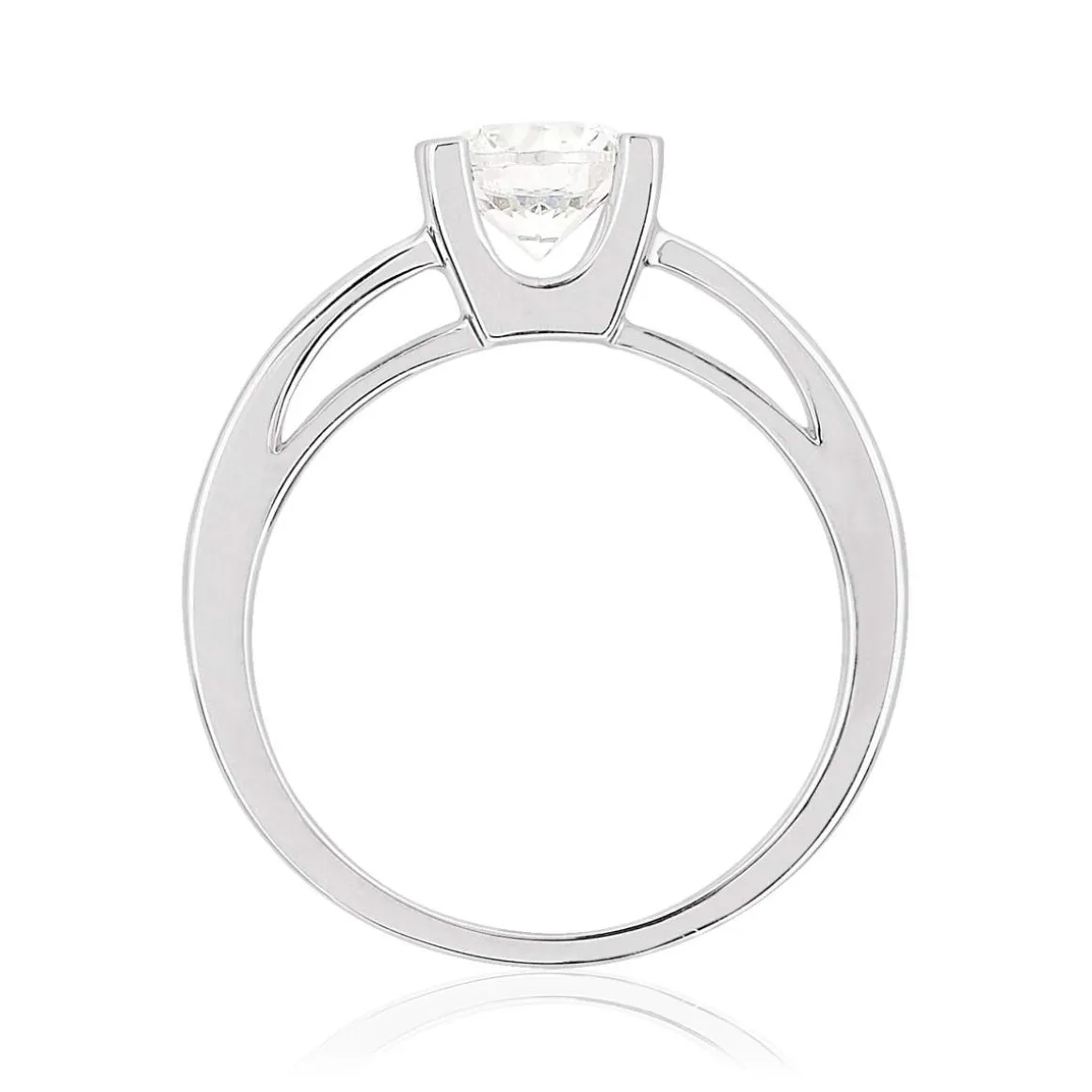 Solitaire or 750 blanc diamant HP1 1 carat