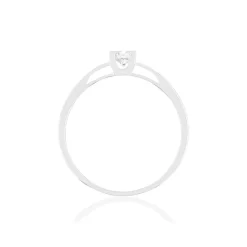 Solitaire or 750 blanc diamant HSI 0.3 carat