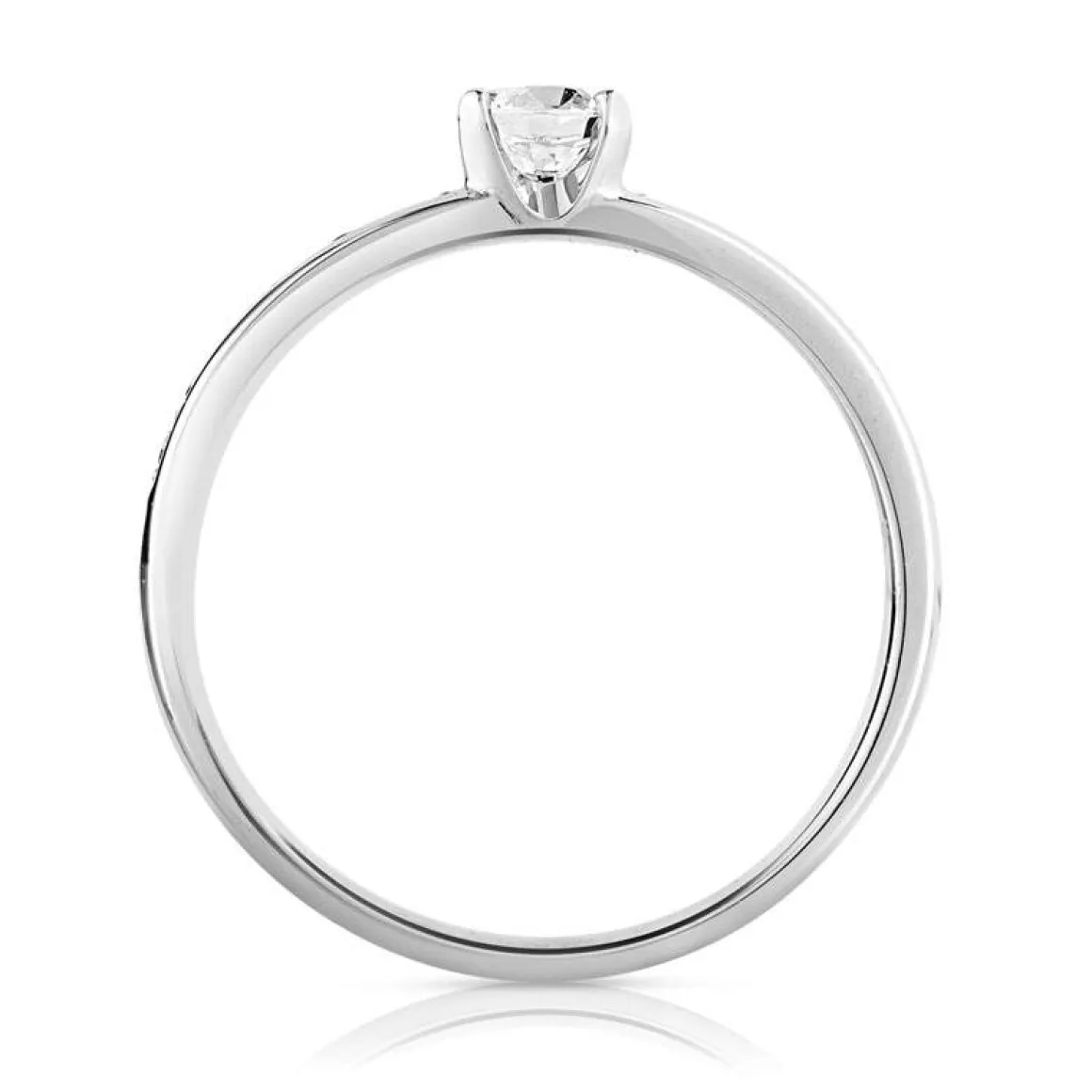 Solitaire or 750 blanc diamants