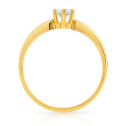 Solitaire or 750 jaune diamant 0,3 carat