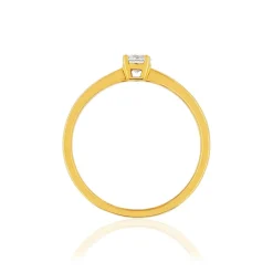 Solitaire or jaune 750 diamant 0.23 carat h/si