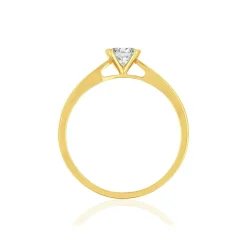 Solitaire or 750 jaune diamant HP1 0.3 carat