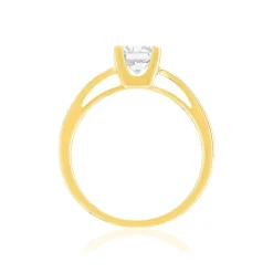 Solitaire or 750 jaune diamant HP1 0.8 carat