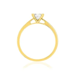 Solitaire or 750 jaune diamant HP1 0.4 carat